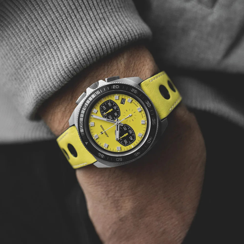 Junghans Watch 1972 Chronoscope FIS Lemon Quartz Limited Edition sold by Jura Watches product image thumbnail 4