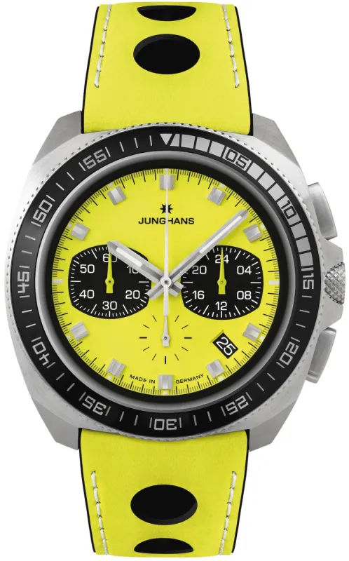 Junghans Watch 1972 Chronoscope FIS Lemon Quartz Limited Edition made by Jura Watches