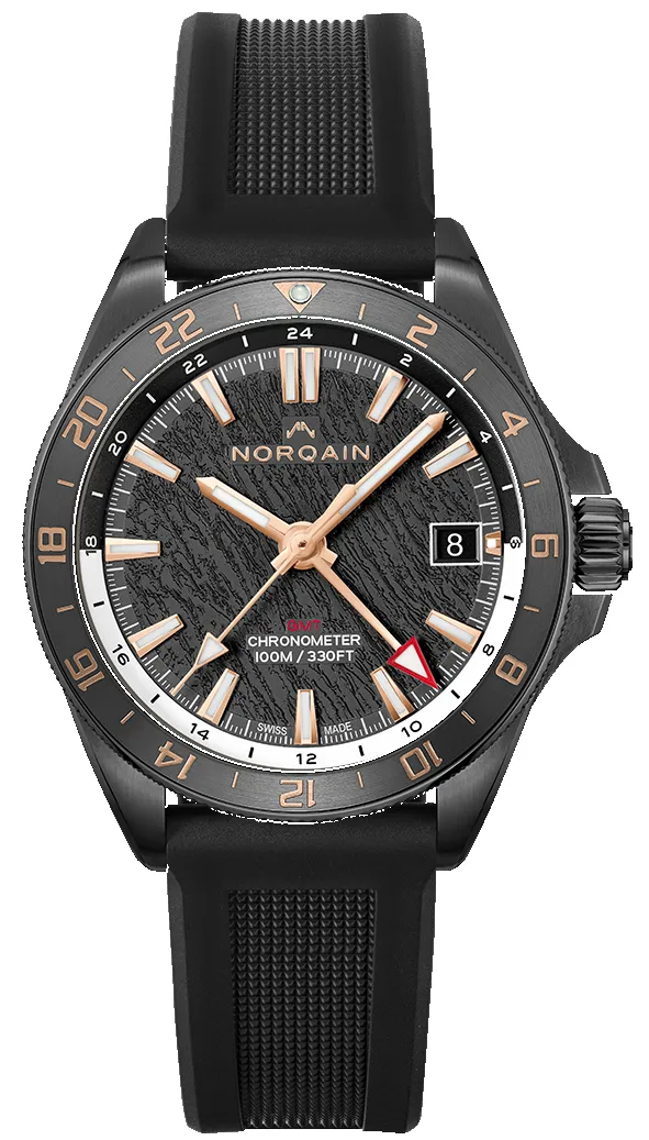 Norqain Neverest GMT Glacier Black 41mm Watch sold by Jura Watches