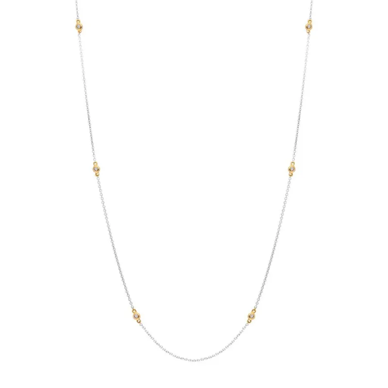 18ct White and Rose Gold Diamond Necklet D sold by Jura Watches