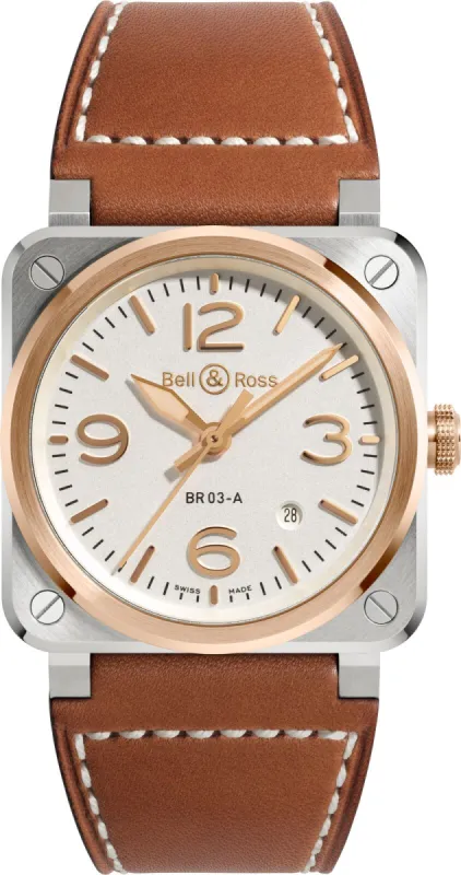 Bell & Ross BR 03 White Steel And Gold Watch sold by Jura Watches