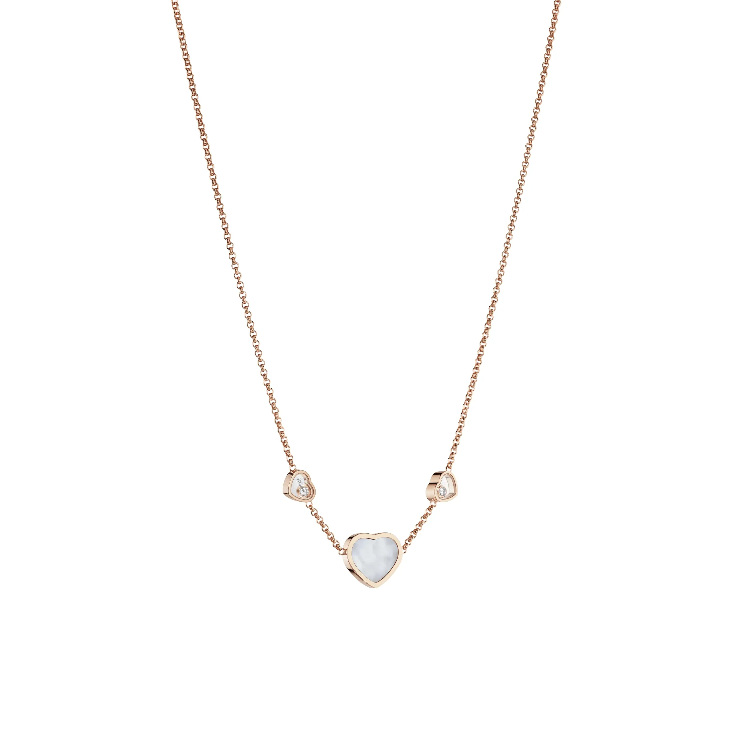 Chopard Happy Hearts 18ct Rose Gold Mother Of Pearl Necklace sold by Jura Watches product image thumbnail 2