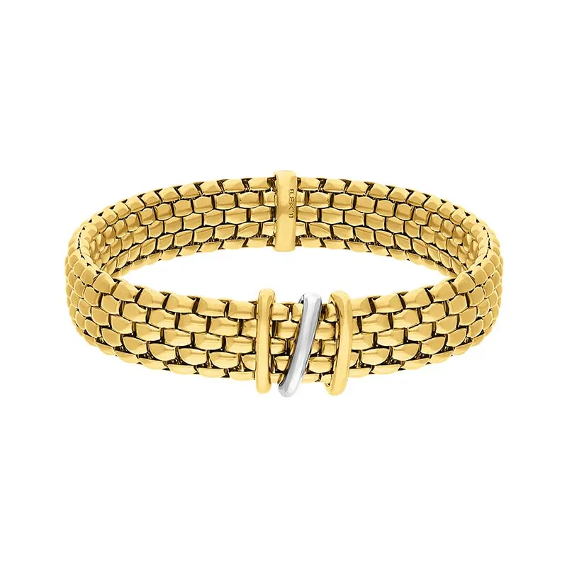 Fope Panorama 18ct Yellow Gold Flexible Bracelet sold by Jura Watches