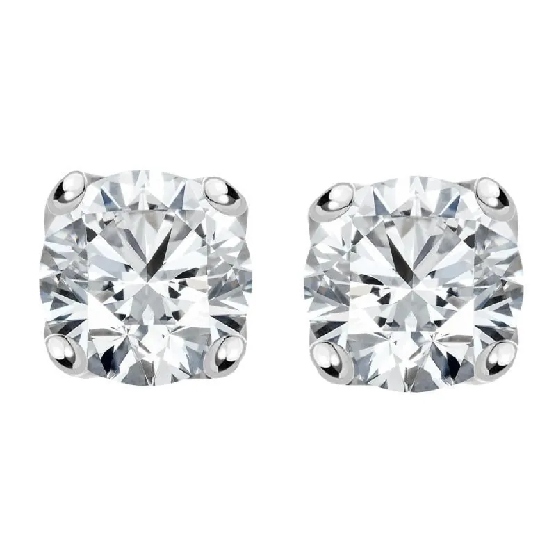 18ct White Gold 0.25ct Diamond Solitaire Stud Earrings sold by Jura Watches