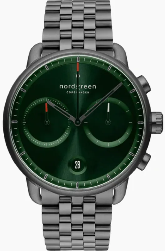 Nordgreen Pioneer Green Sunray sold by Jura Watches