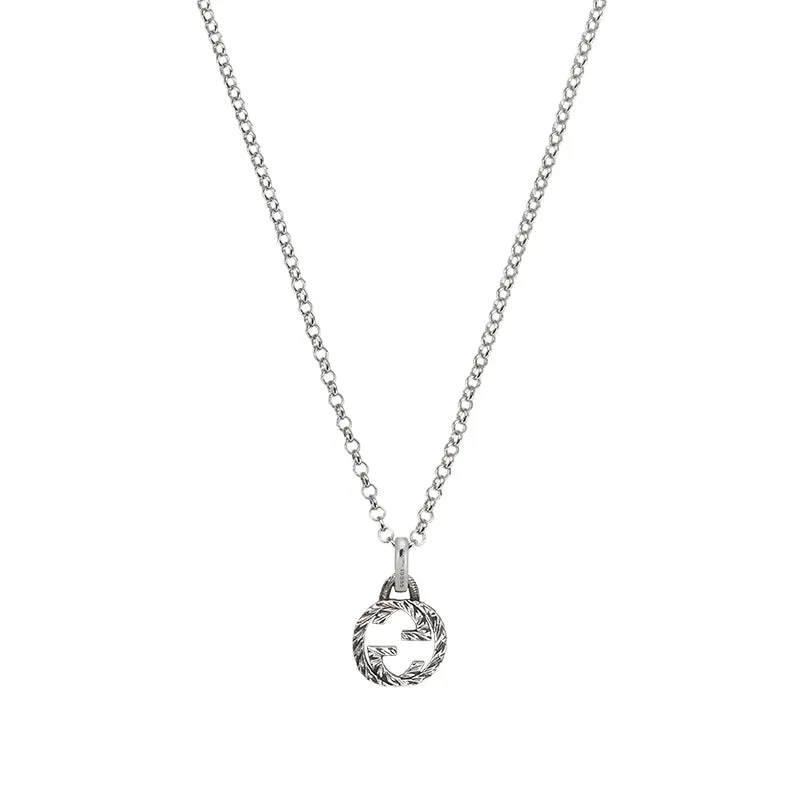 Gucci Interlocking Aged Sterling Silver Pendant sold by Jura Watches