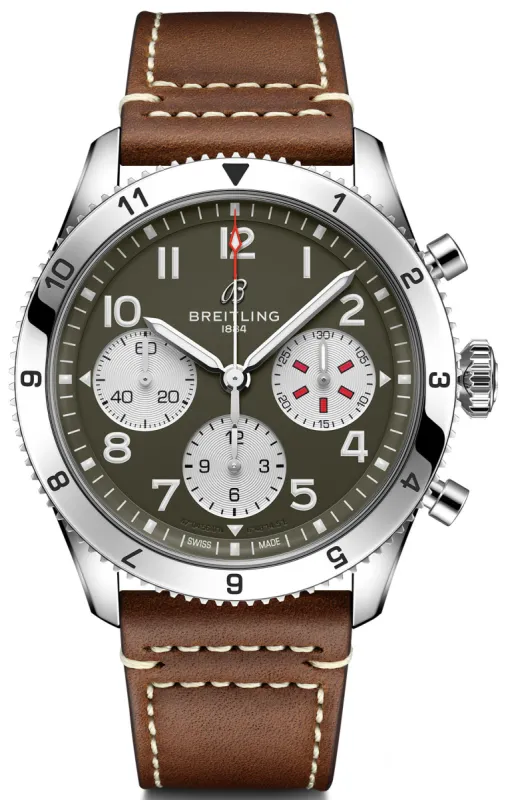 Breitling Classic AVI Chronograph 42 Curtiss Warhawk Watch made by Breitling