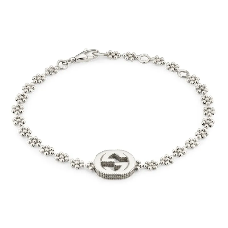 Gucci Interlocking Motif Sterling Silver Bracelet sold by Jura Watches