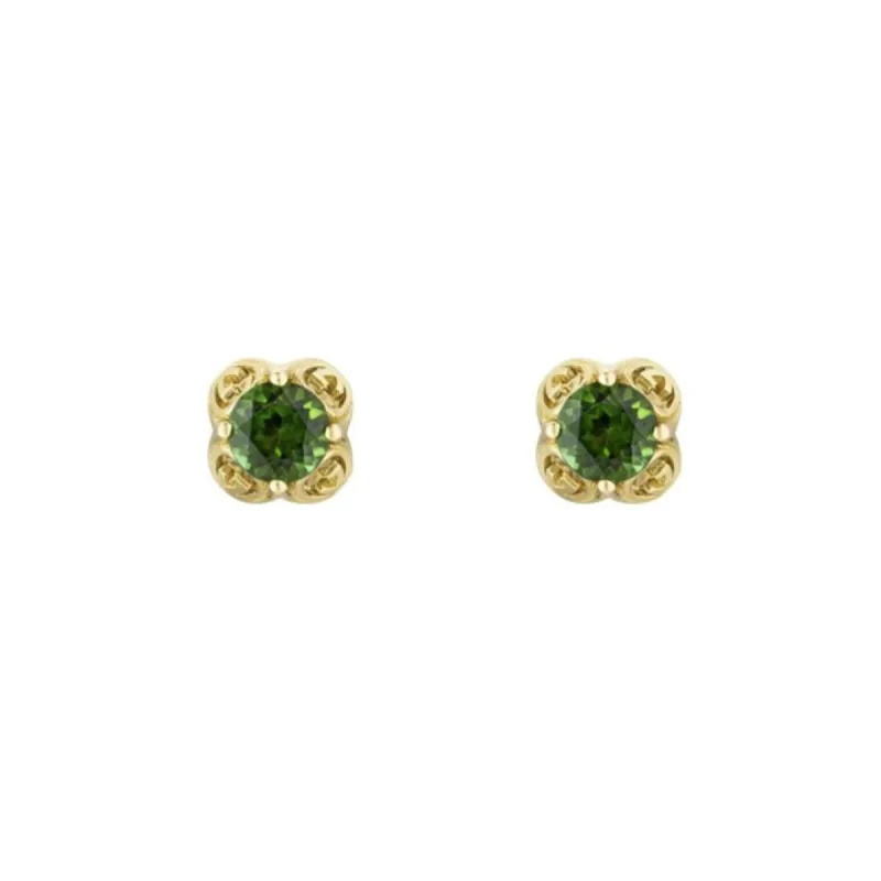 Gucci Interlocking 18ct Yellow Gold Tourmaline Stud Earrings D sold by Jura Watches