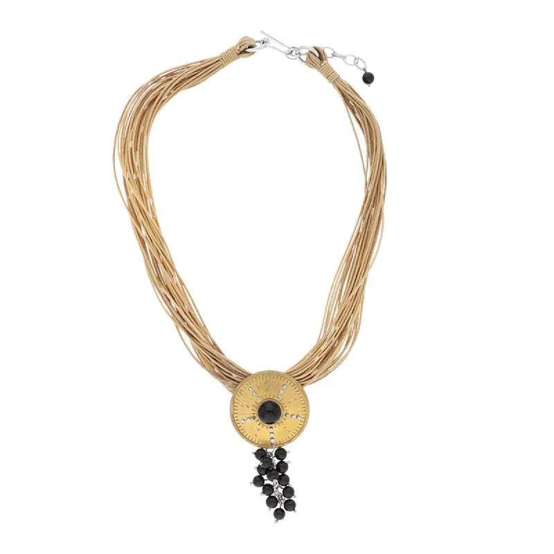 Gold Plated Sterling Silver Whitby Jet Bunch Bead Necklace D sold by Jura Watches