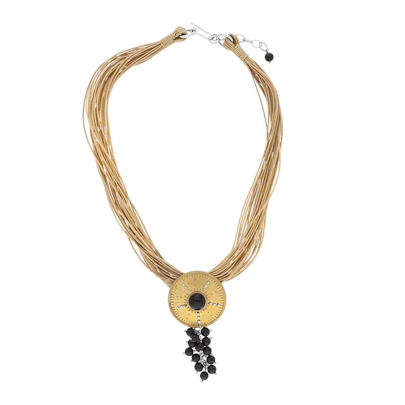 Gold Plated Sterling Silver Whitby Jet Bunch Bead Necklace D sold by Jura Watches