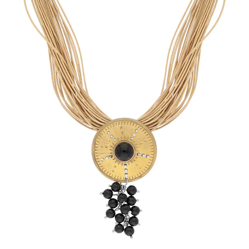Gold Plated Sterling Silver Whitby Jet Bunch Bead Necklace D sold by Jura Watches product image thumbnail 2