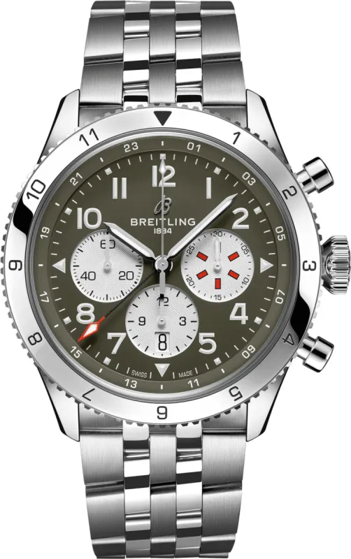 Breitling Super AVI B04 Chronograph GMT 46 Curtiss Warhawk Watch made by Breitling