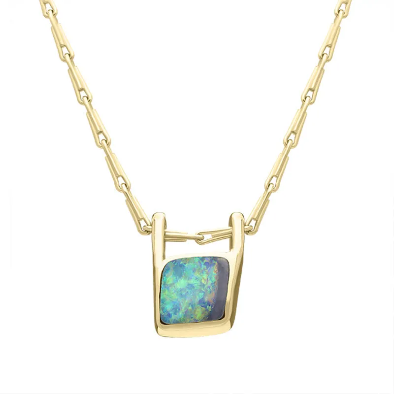 18ct Yellow Gold Opal Unique Abstract Necklace D sold by Jura Watches