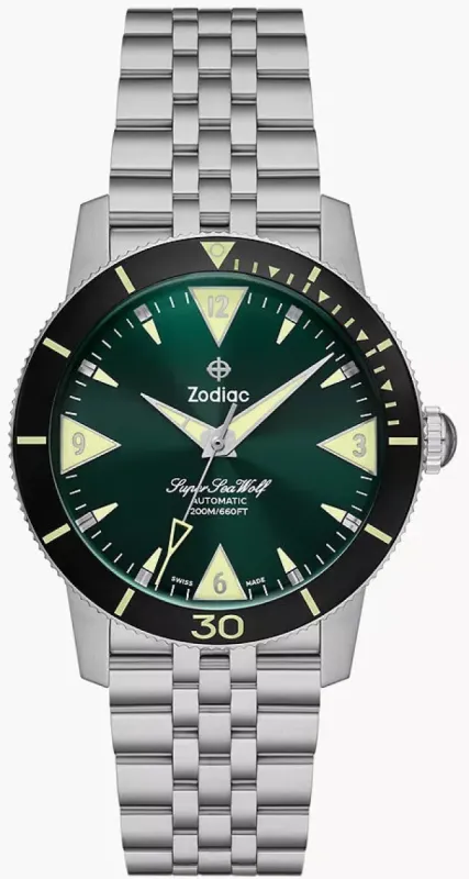Zodiac Super Sea Wolf Skin Diver Watch made by Zodiac