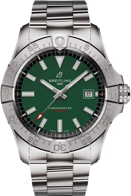 Breitling Avenger Automatic 42 Green Bracelet Watch sold by Jura Watches