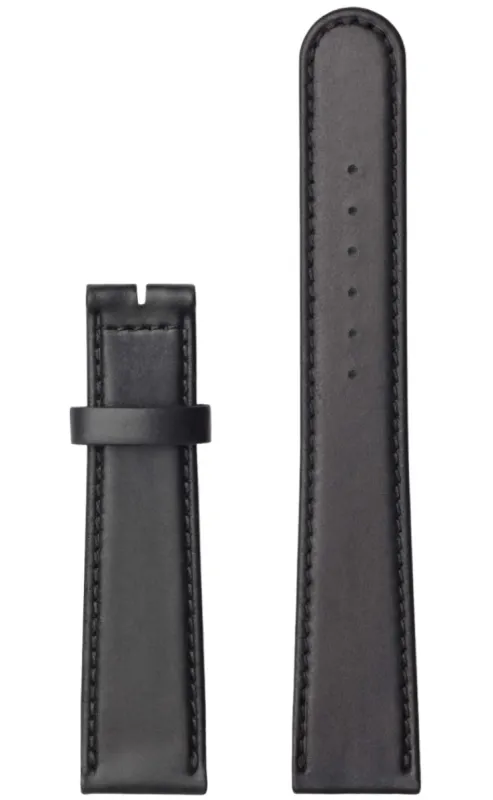 Nomos Glashutte Strap Horween Genuine Shell Cordovan Remborde Black 17 mm Short sold by Jura Watches