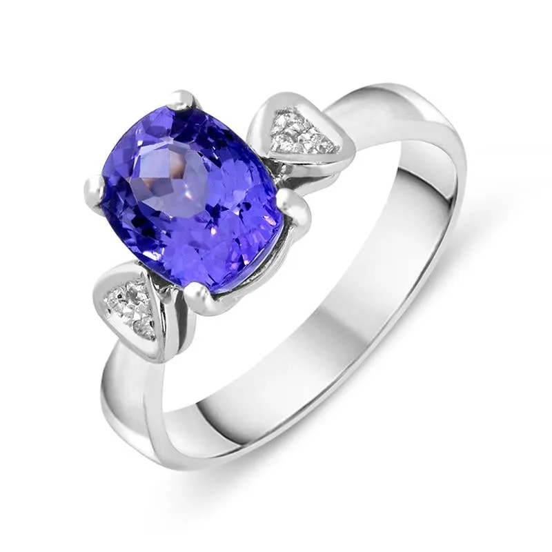 18ct White Gold 2.49ct Tanzanite and Diamond Ring D sold by Jura Watches