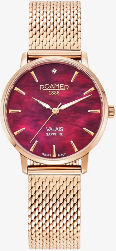 Roamer Valais Red MOP Ladies Watch sold by Jura Watches