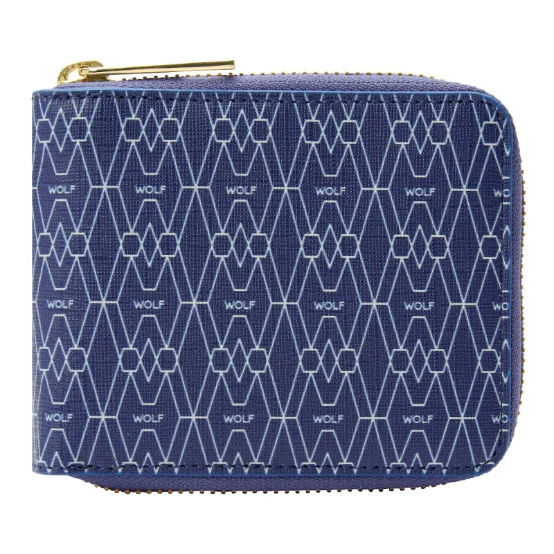 Wolf Signature Vegan Collection Blue Range Zip Around Wallet sold by Jura Watches