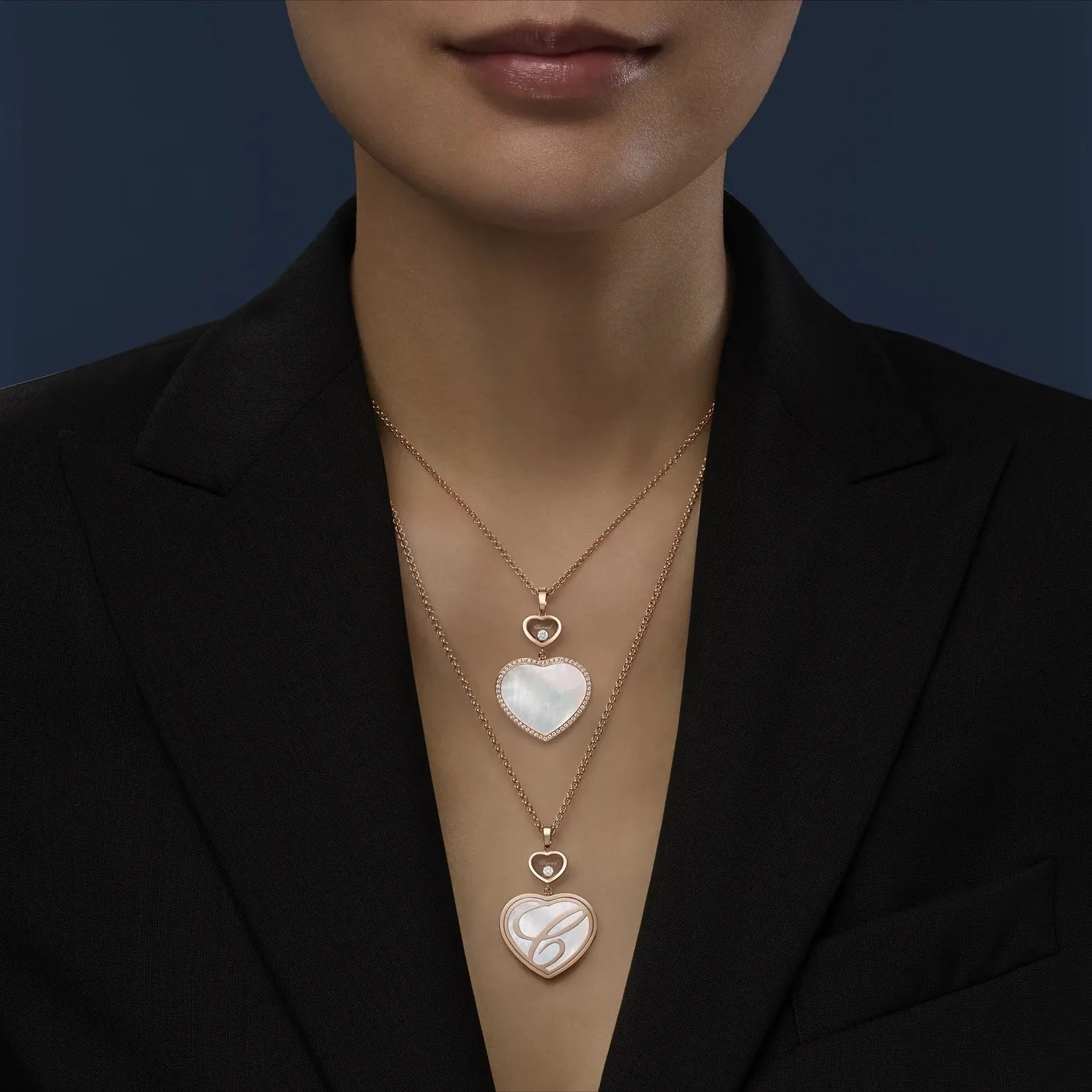 Chopard Happy Hearts 18ct Rose Gold Mother Of Pearl 0.32ct Diamond Necklace sold by Jura Watches product image thumbnail 5