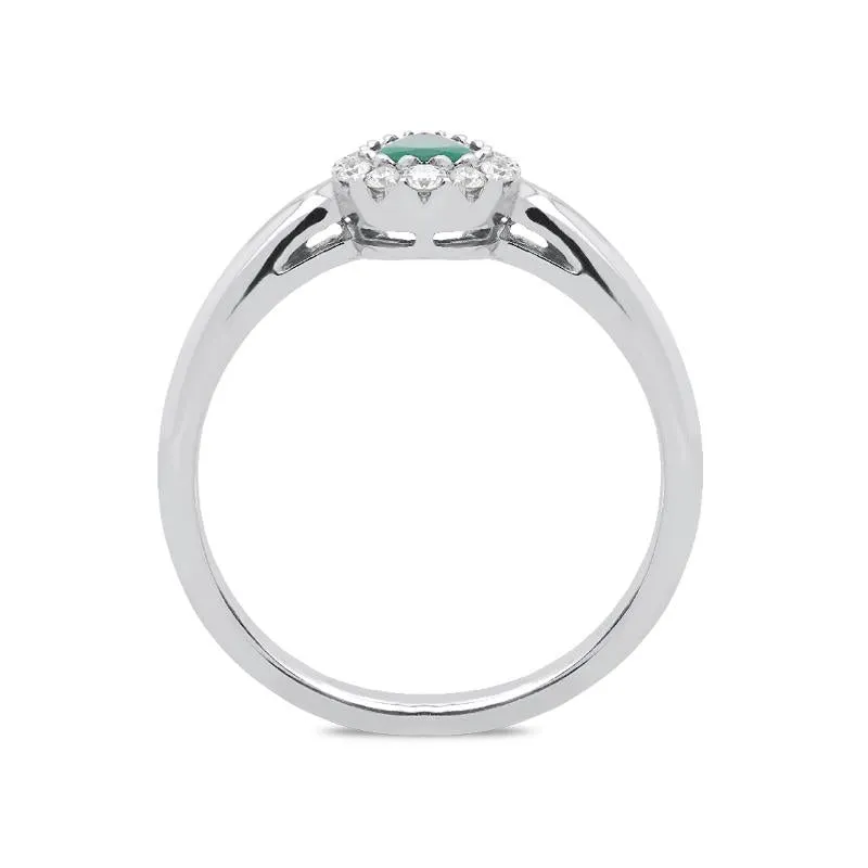 18ct White Gold 0.46ct Emerald Diamond Pear Cut Ring sold by Jura Watches product image thumbnail 2