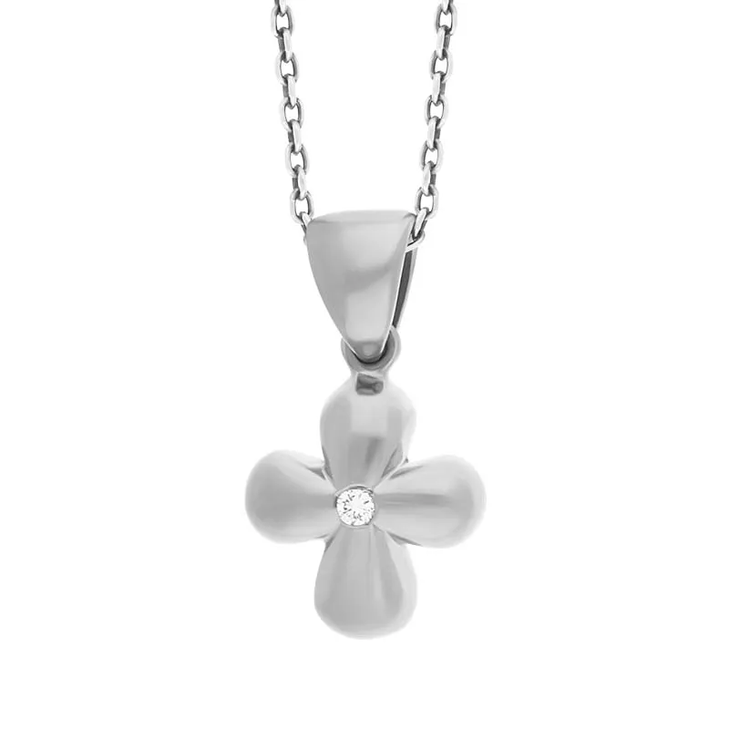 18ct White Gold Diamond Cross Pendant D sold by Jura Watches product image thumbnail 2