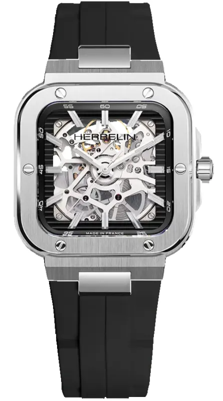 Herbelin Cap Camarat Square Automatic Skeleton Limited Edition Watch made by Jura Watches