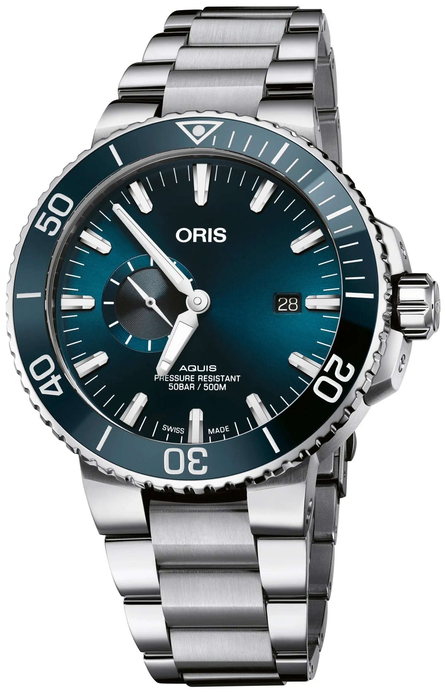 Oris Aquis Date Small Seconds Bracelet Watch sold by Jura Watches