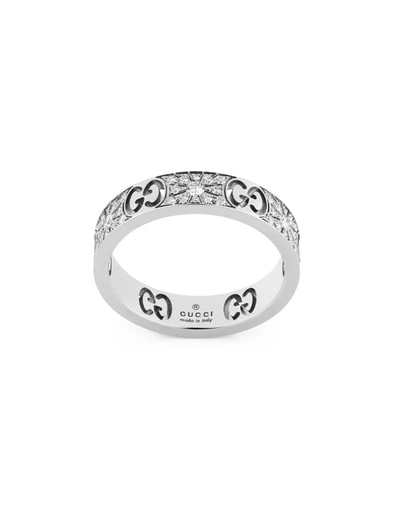 Gucci Icon 18ct White Gold Diamond Stardust Band Ring D sold by Jura Watches product image thumbnail 4