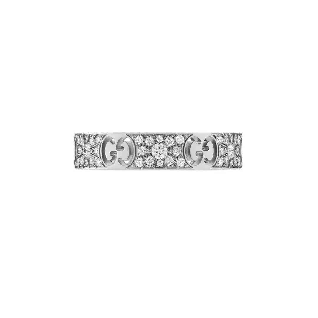 Gucci Icon 18ct White Gold Diamond Stardust Band Ring D sold by Jura Watches product image thumbnail 3