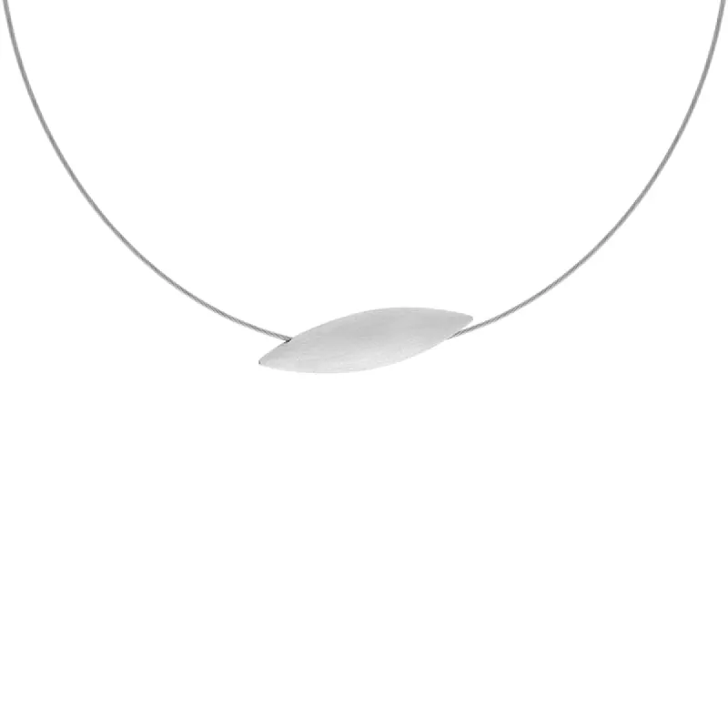 Sterling Silver Horizontal Marquise Necklace D sold by Jura Watches