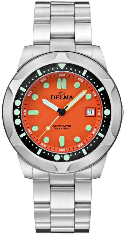 Delma Quattro Orange Limited Edition Watch made by Jura Watches