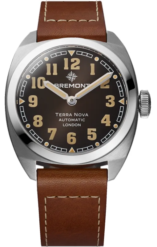 Bremont Terra Nova 38 Black Leather Watch sold by Jura Watches