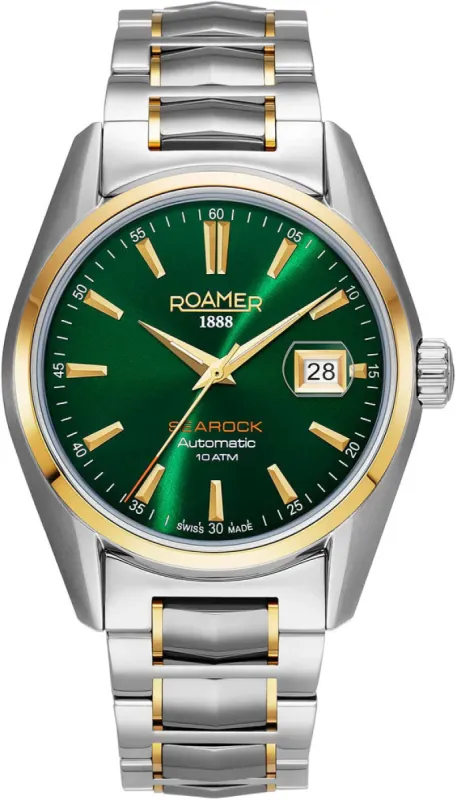 Roamer Searock Automatic Green Sunray Watch sold by Jura Watches