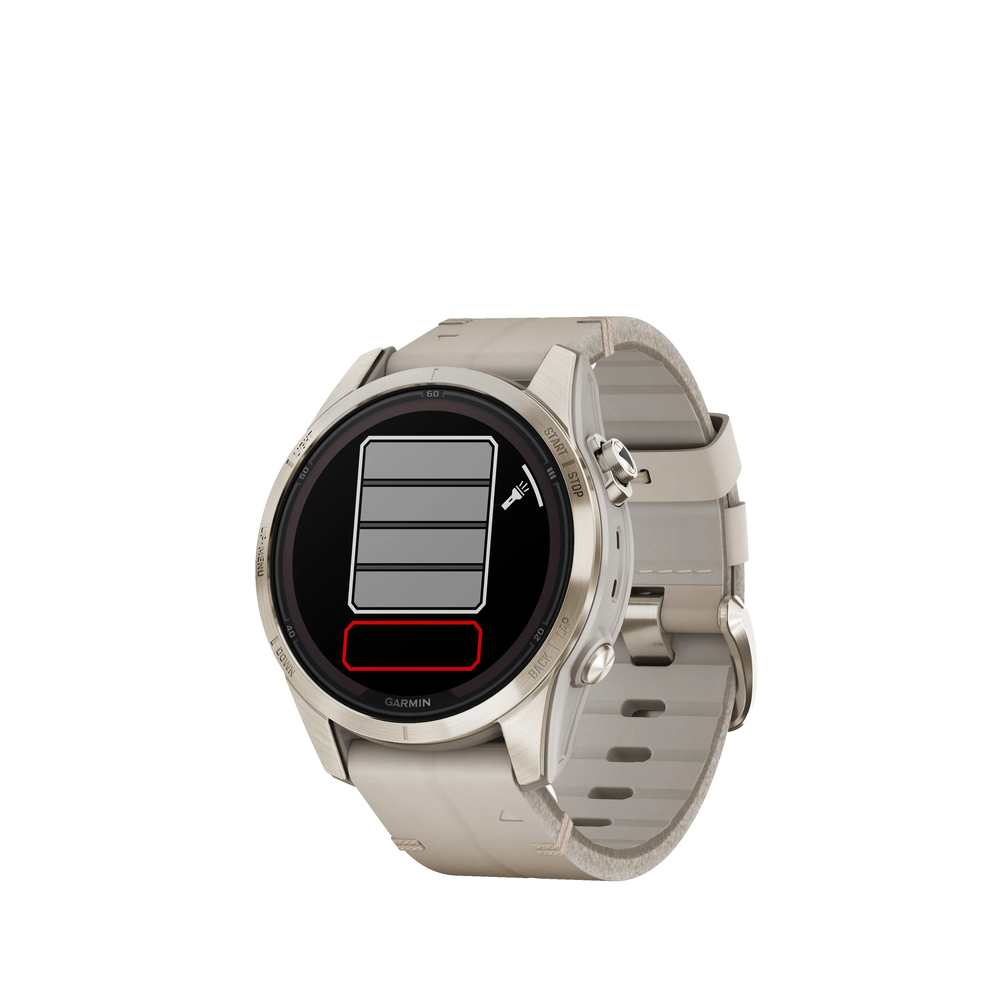 Garmin Fenix 7S Pro Sapphire Solar Soft Gold Leather D sold by Jura Watches product image thumbnail 2