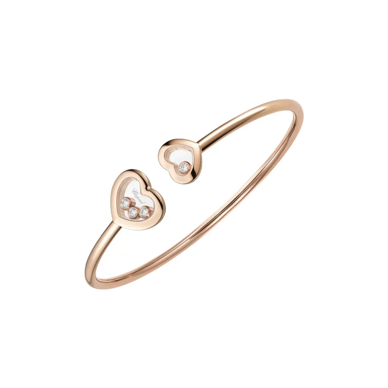 Chopard Happy Diamonds Icons 18ct Rose Gold Heart Bangle sold by Jura Watches