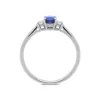 18ct White Gold Sapphire Diamond Oval Trilogy Ring sold by Jura Watches