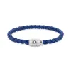 Montblanc Steel and Blue Leather 3 Rings Bracelet Size M sold by Jura Watches