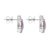 18ct White Gold 6.07ct Amethyst 0.09ct Diamond Stud Earrings D sold by Jura Watches