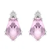 18ct White Gold 6.07ct Amethyst 0.09ct Diamond Stud Earrings D sold by Jura Watches