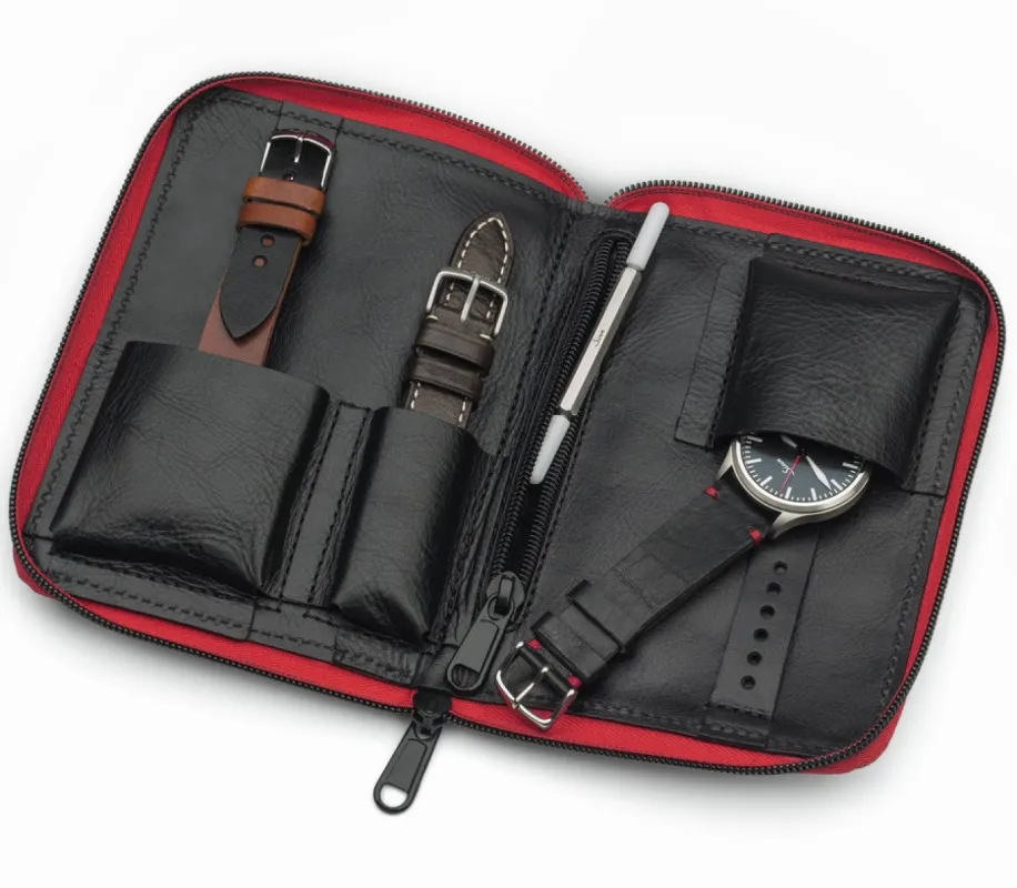 Sinn Travel Case For Two Watches With Leather Strap sold by Jura Watches