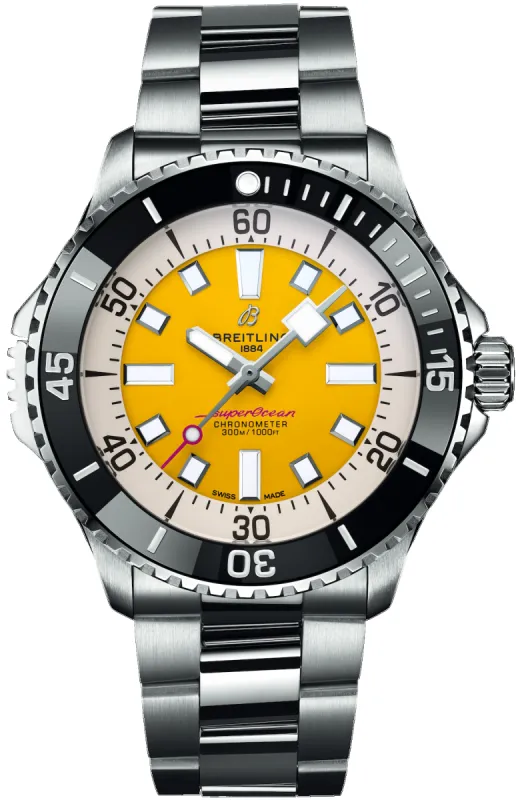 Breitling Superocean 46 Code Yellow Bracelet Limited Edition Watch made by Breitling