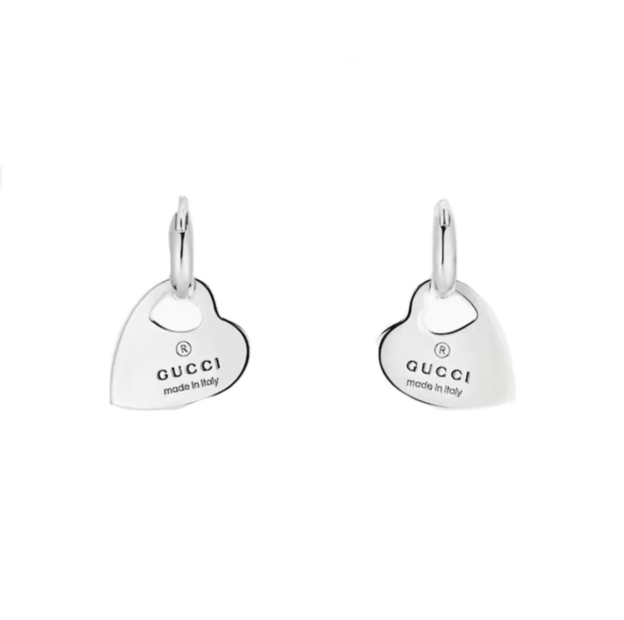 Gucci Trademark Sterling Silver Hoop Earrings sold by Jura Watches
