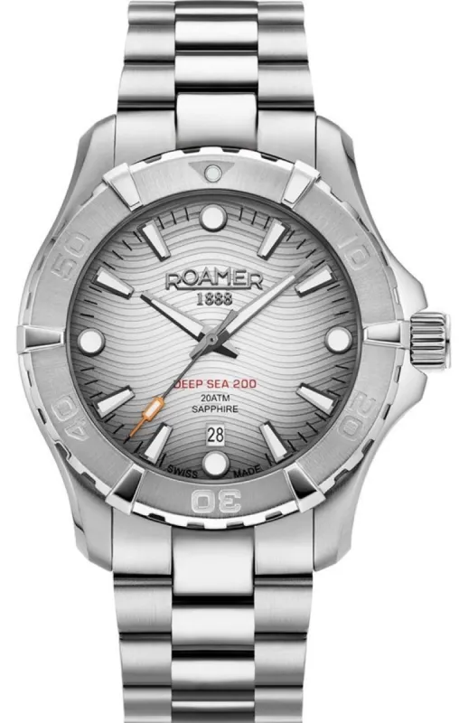 Roamer Deep Sea 200 Silver Watch sold by Jura Watches