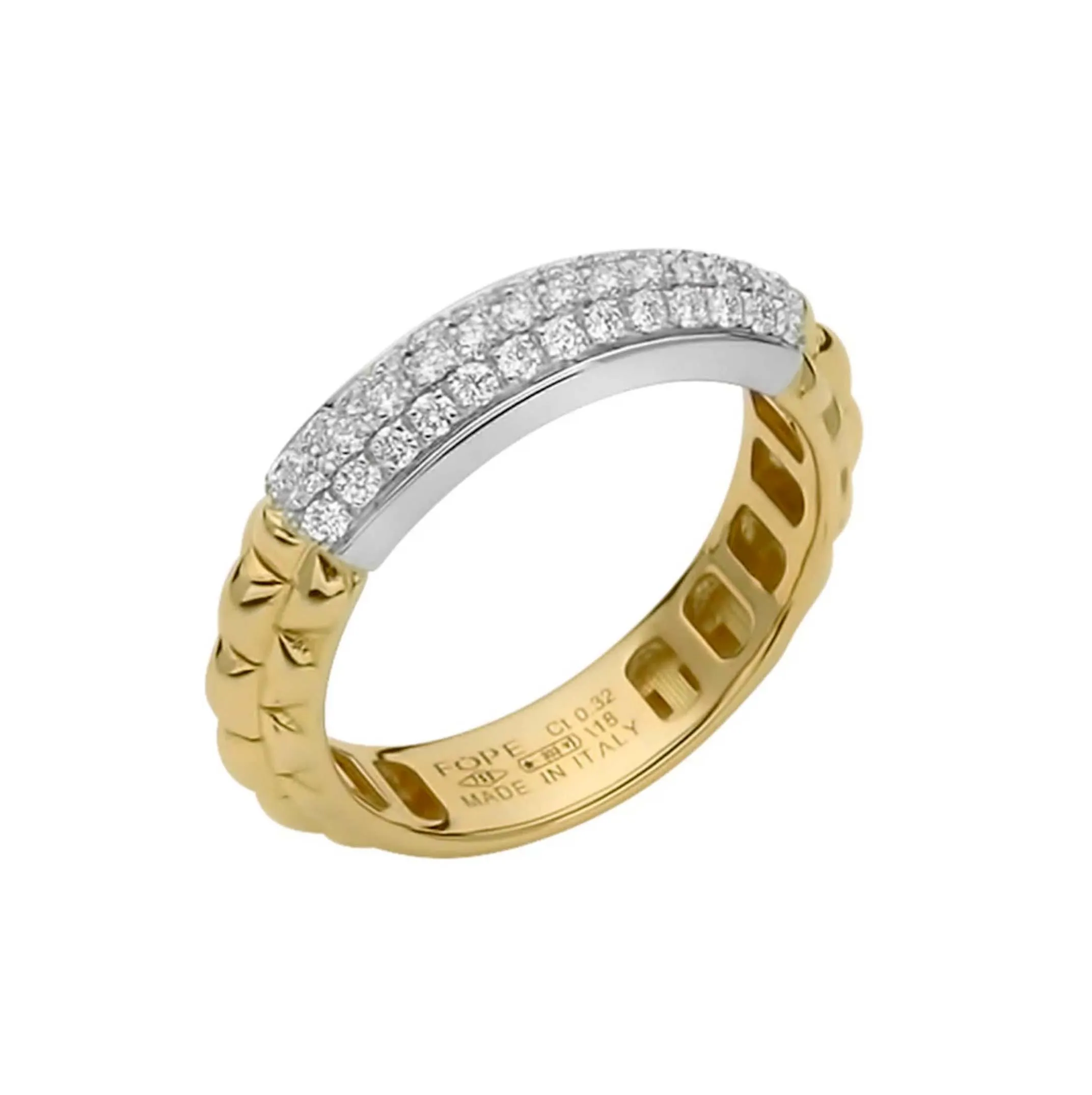 Fope Eka 18ct Yellow Gold 0.32ct Diamond Ring sold by Jura Watches