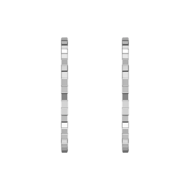Chopard Ice Cube 18ct White Gold Hoop Earrings sold by Jura Watches