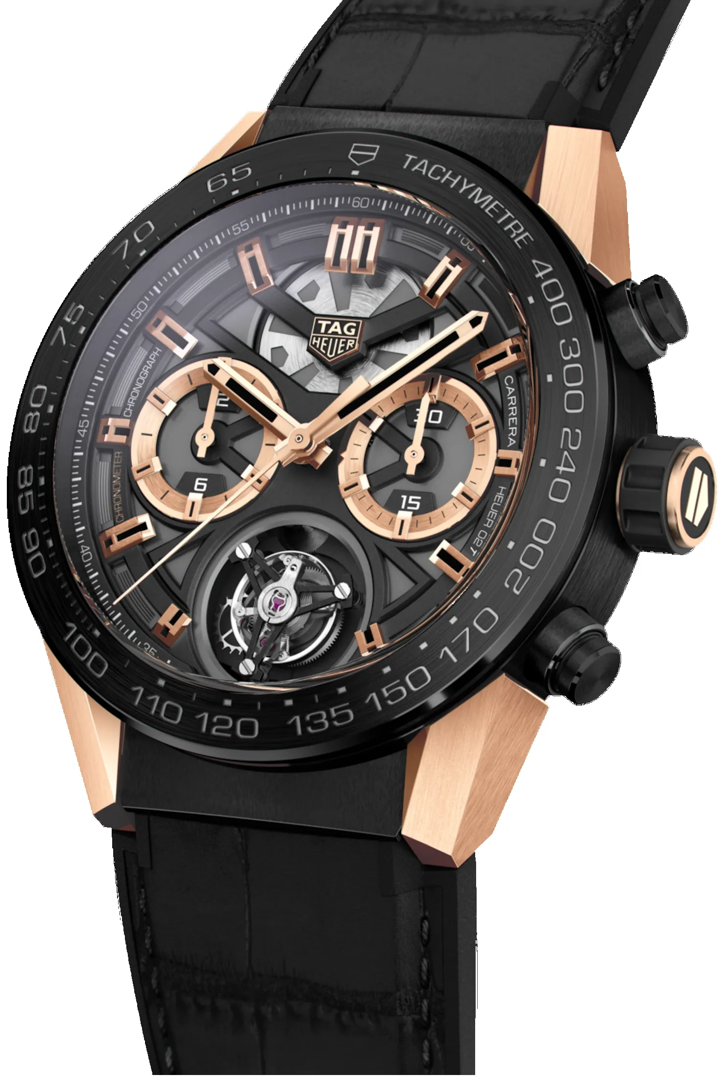 TAG Heuer Watch Carrera Tourbillon Chronograph Rose Gold sold by Jura Watches product image thumbnail 4