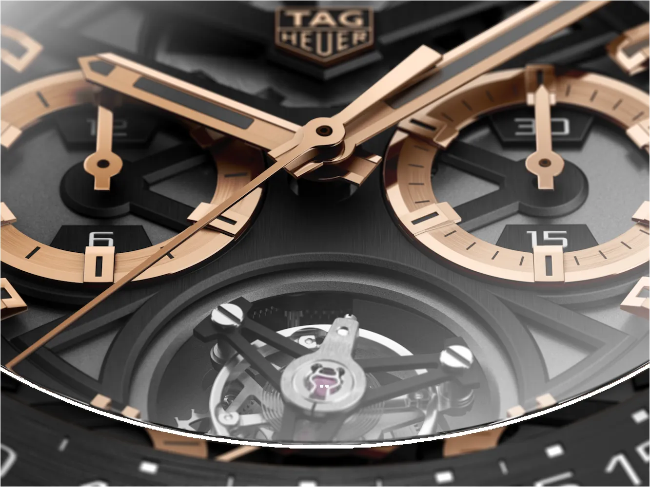 TAG Heuer Watch Carrera Tourbillon Chronograph Rose Gold sold by Jura Watches product image thumbnail 5