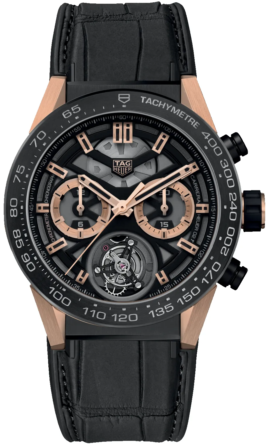TAG Heuer Watch Carrera Tourbillon Chronograph Rose Gold sold by Jura Watches